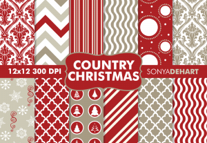 Country Christmas Farmhouse Pattern Pack