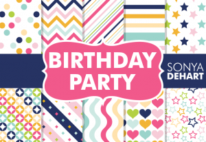 Birthday Party Digital Pattern Pack