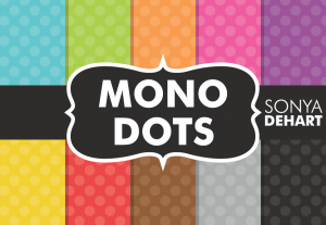 Monotone Polka Dots Digital Pattern Pack