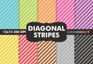 Diagonal Stripes Striped Digital Pattern Pack