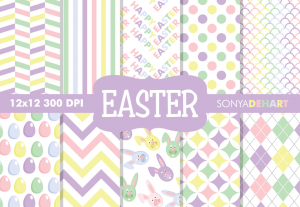 Easter Spring Digital Pattern Pack