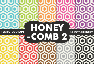 Honeycomb 2 Geometric Digital Pattern Pack