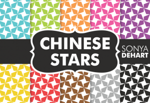 Chinese Stars Digital Pattern Pack