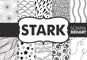 Stark Black And White Digital Patterns Pack